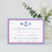 Carte RSVP de mariage nautique (Debout devant)