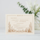 Carte RSVP de mariage occidental (Debout devant)