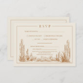 Carte RSVP de mariage occidental (Devant / Derrière)