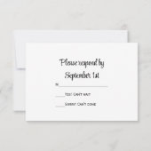 Carte RSVP de mariage occidental Cowgirl et Sunflo (Dos)