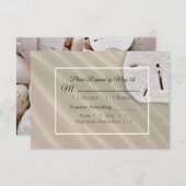 Carte RSVP de mariage océanique Dollar de sable (Devant / Derrière)