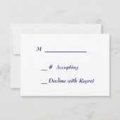 Carte RSVP de mariage officiel de la nuit étoilée (Dos)