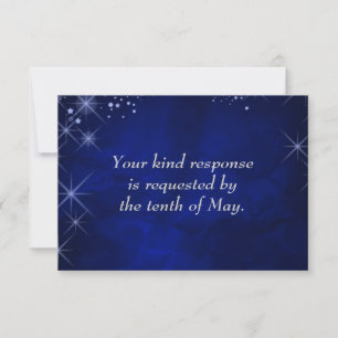 Carte RSVP de mariage officiel de la nuit étoilée