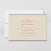 Carte RSVP de mariage orange moderne (Devant)