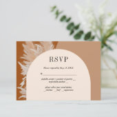 Carte RSVP de mariage Pampass grass et Arches (Debout devant)