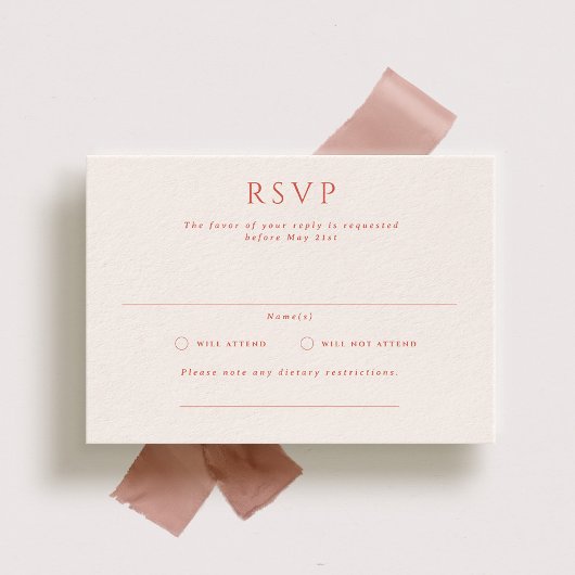 Carte RSVP de mariage paysager de Kingston