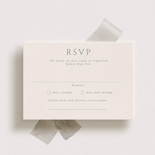 Carte RSVP de mariage paysager de Kingston