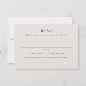 Carte RSVP de mariage paysager formelle Parker (Devant)