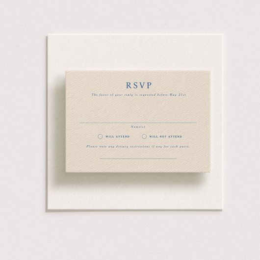 Carte RSVP de mariage paysager formelle Parker