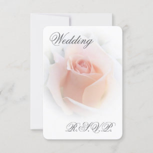 Carte RSVP de mariage Pêche rose Rosebud