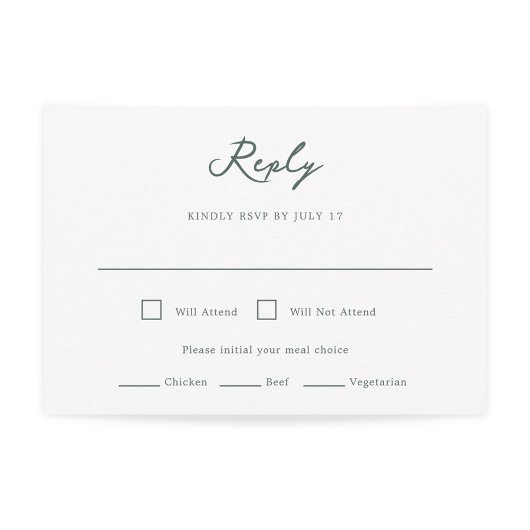 Carte RSVP de mariage Pensacola