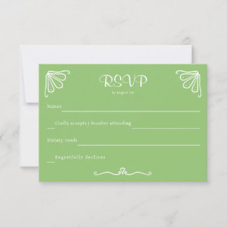 Carte RSVP de mariage personnalisée Tuberose