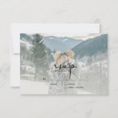 Carte RSVP de mariage photo design élégant moderne (Devant)