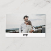 Carte Rsvp De Mariage Photo Personnalisée Moderne (Devant)