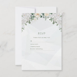 Carte RSVP de mariage pour affaires florales