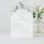 Carte RSVP de mariage pour affaires florales (Debout devant)