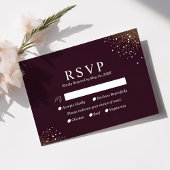 Carte RSVP de mariage pour bébé profond de nuit ét