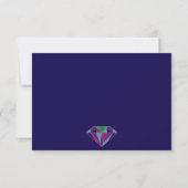 Carte RSVP de mariage pour bijoux en diamant géomé (Dos)