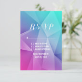 Carte RSVP de mariage pour bijoux multicolores (Debout devant)