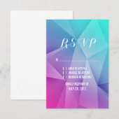 Carte RSVP de mariage pour bijoux multicolores (Devant / Derrière)
