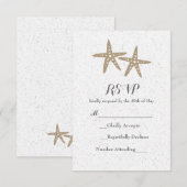 Carte RSVP de mariage pour deux Fêtes des mariées  (Devant / Derrière)