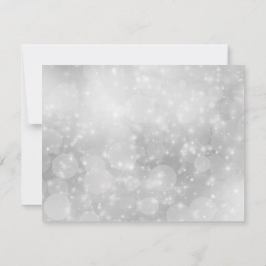 Carte RSVP de mariage pour flocon de neige en hive (Dos)