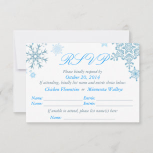Carte RSVP de mariage pour flocon de neige (Malibu