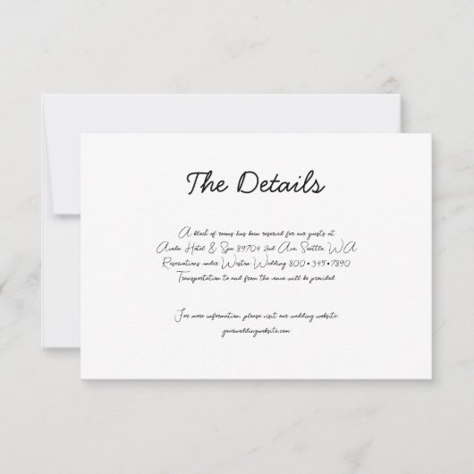 Carte RSVP de mariage pour gâteau à main fantaisie (Devant)