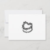 Carte RSVP de mariage pour gâteau à main fantaisie (Dos)