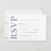 Carte RSVP de mariage pour le jardin de fleurs ble (Devant)