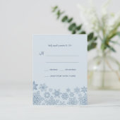 Carte RSVP de mariage pour les flocons de neige en (Debout devant)