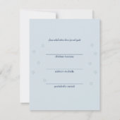 Carte RSVP de mariage pour les flocons de neige en (Dos)