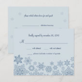 Carte RSVP de mariage pour les flocons de neige en (Devant / Derrière)
