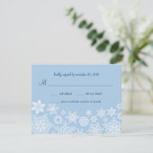 Carte RSVP de mariage pour les flocons de neige en (Debout devant)