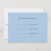 Carte RSVP de mariage pour les flocons de neige en (Dos)