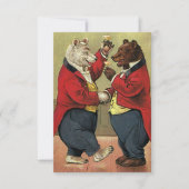 Carte RSVP de mariage pour les ours de danse victo (Devant)