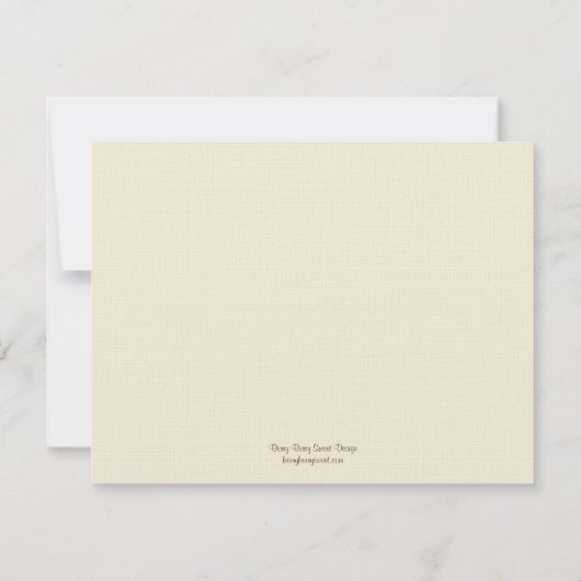 Carte RSVP de mariage pour les pavots modernes - a (Dos)