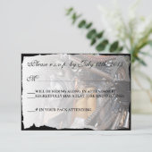 Carte RSVP de mariage pour moto personnalisée (Debout devant)