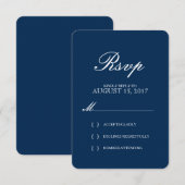 Carte RSVP de mariage pour typographie simple et é (Devant / Derrière)