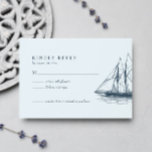 Carte RSVP de mariage pour voilier marine nautique<br><div class="desc">Carte RSVP de mariage pour voilier marine nautique</div>