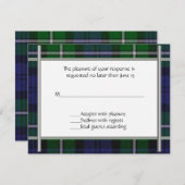 Carte RSVP de mariage prévue (Devant / Derrière)