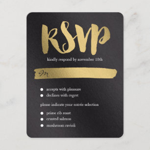 Carte RSVP de Mariage Promesse brillante