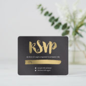 Carte RSVP de Mariage Promesse brillante (Debout devant)