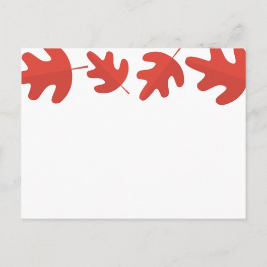 Carte RSVP de mariage Red Maple Leaf (Dos)