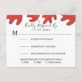 Carte RSVP de mariage Red Maple Leaf (Devant)