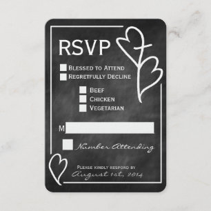 Carte RSVP de mariage religieux croisé de deux coe