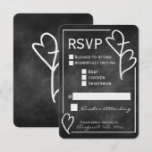 Carte RSVP de mariage religieux croisé de deux coe (Devant / Derrière)