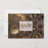 Carte RSVP de mariage Renaissance Steampunk (Dos)