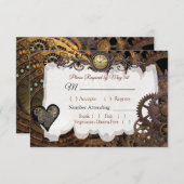 Carte RSVP de mariage Renaissance Steampunk (Devant / Derrière)