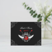 Carte RSVP de mariage rock et roll (Debout devant)